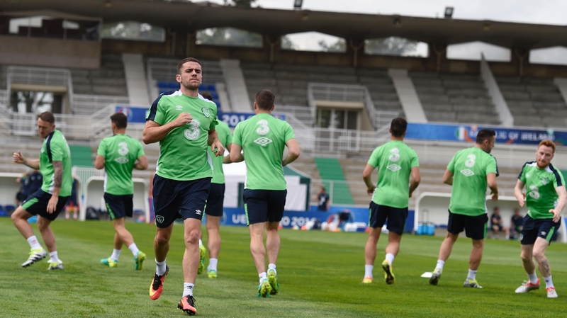The Republic of Ireland are training in Versailles this morning
