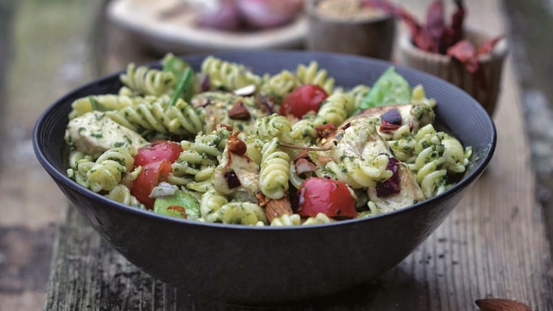 Seaweed Pesto Chicken Pasta