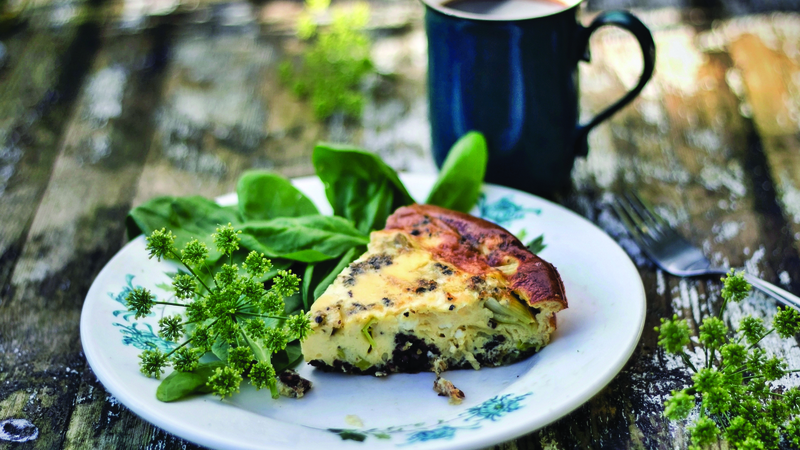 Black Pudding & Goat Cheese Frittata
