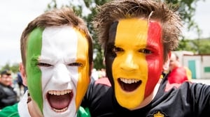 Ireland and Belgium supporters in Bordeaux