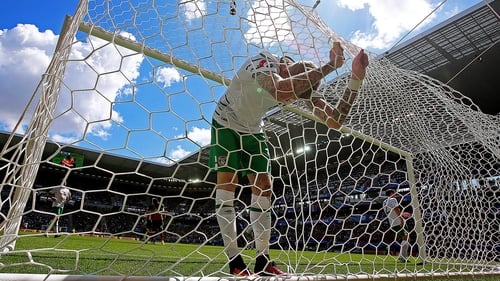 James McClean cuts a frustrated figure during the loss to Belgium