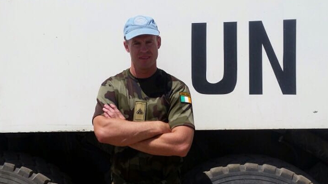 Pte David Loughnane: "A very happy Father's Day, to my dad from the Golan Heights."