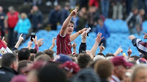 Shane Walsh celebrates victory over Mayo