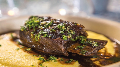Donal's Treacle Beef Short Ribs with Cheesy Polenta