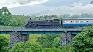 The Emerald Isle Explorer steam train crosses over Droum Bridge outside Killarney (Pic: James Galvin)
