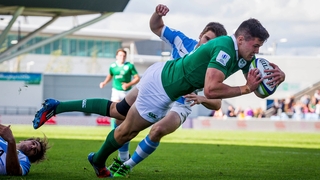 Jacob Stockdale scored two tries for the Wolfpuppies