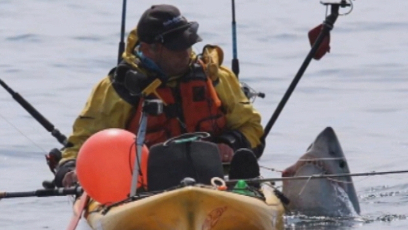 It took Graham Smith more than three hours to land the shark