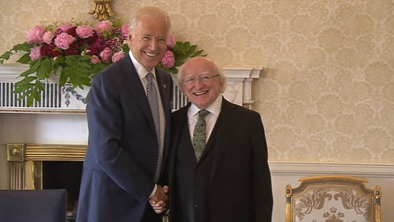 Vice President Biden signed the visitor book in the State Reception Room