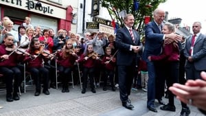 Mr Biden and the Taoiseach spent some time meeting some of the students