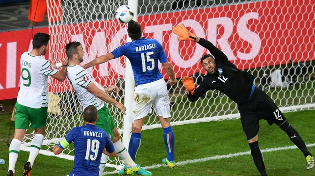 Shane Duffy goes close