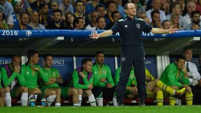 Martin O'Neill marshalling his troops from the touchline