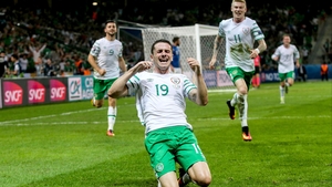 Robbie Brady celebrates scoring the biggest goal of his life