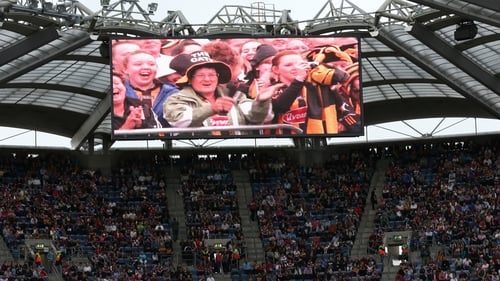 The big screen at the Davin Stand end of Croke Park will be used to show Ireland's Euro last-16 clash