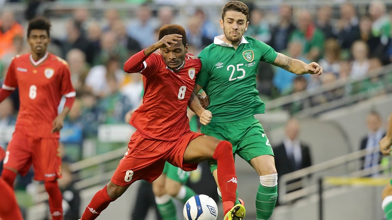Robbie Brady in action against Oman in 2014