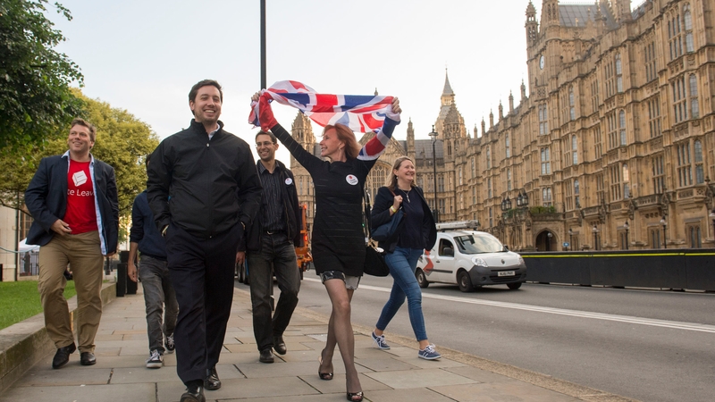 Leave supporters celebrate in London