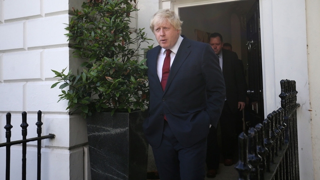 Boris Johnson leaves his house in north London after Britain voted to leave the European Union