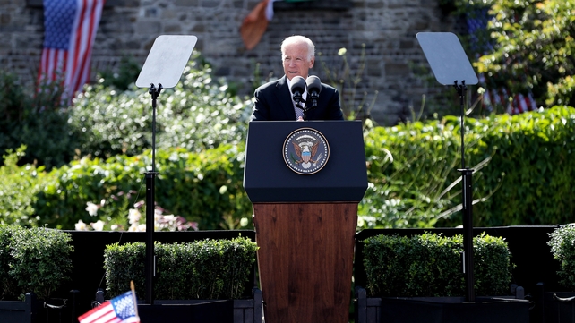 In his speech at Dublin Castle, Joe Biden said he the US wanted to keep growing economic ties with the European Union