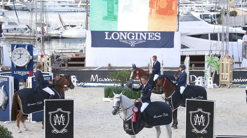 The Irish flag flies high on the French Riviera, where Wexford’s Bertram Allen and Molly Malone took victory. (Photo: Stefano Grasso/LGCT)
