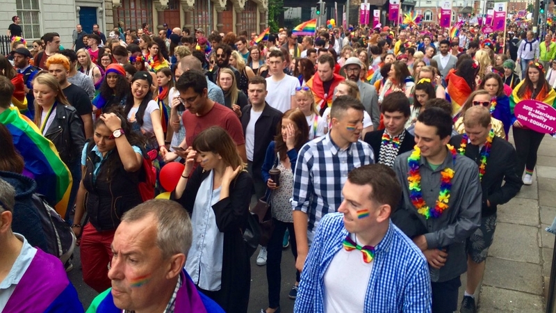 The annual Pride parade in Dublin will finish at Merrion Square