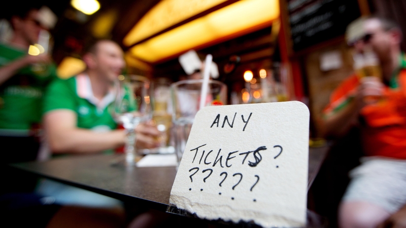 Ireland were allocated less than 10% of the tickets...