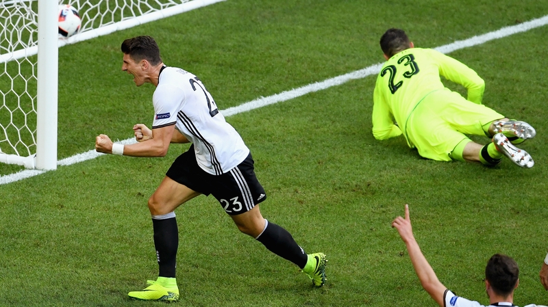 Mario Gomez scores Germany's second