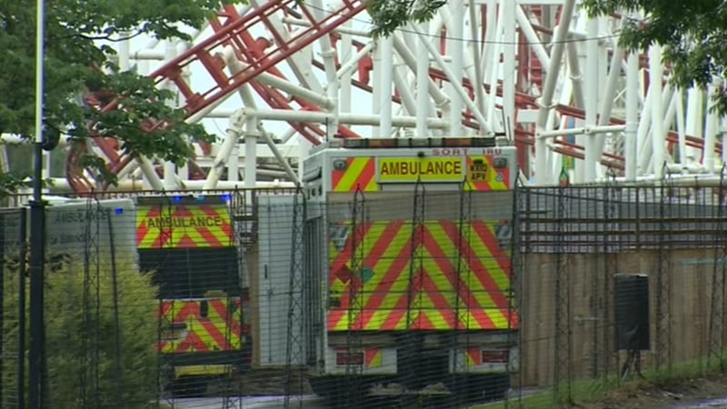 Several visitors posted images on social media appearing to show a mangled carriage on a pathway surrounded by dozens of people