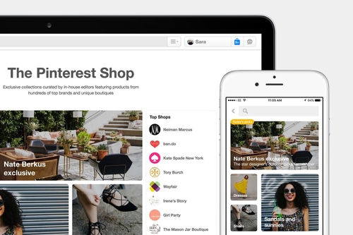 The new features include a virtual shopping bag that users can fill as they cruise bulletin boards