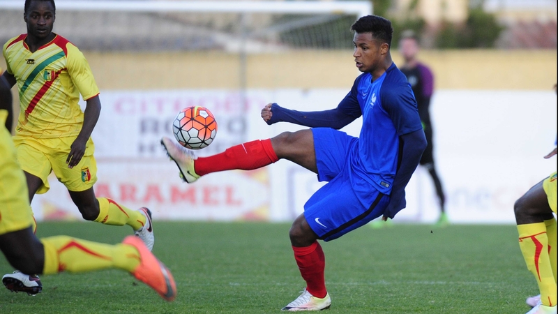 Lys Mousset in action for France Under-21s