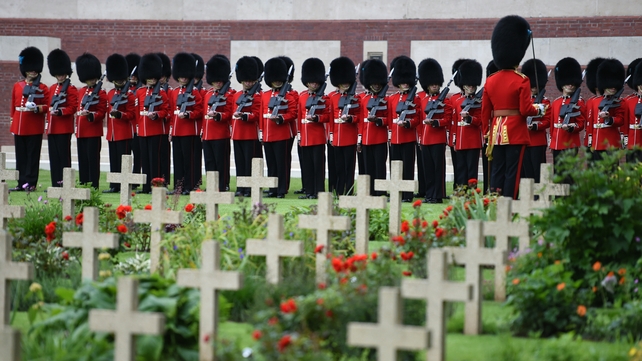 British Army Guardsmen from the Household Division at the commemorations