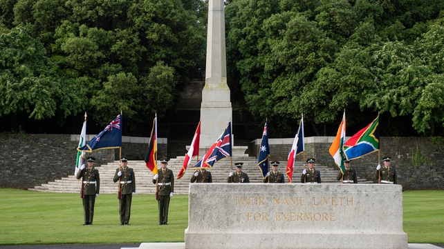 Members of the Defence Forces salute the fallen (Pic: Defence Forces)