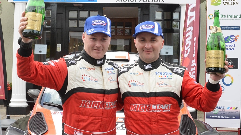 Declan and Brian Boyle celebrate victory