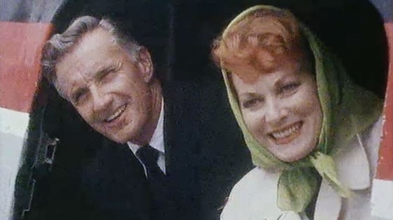 Captain Charles Blair and Maureen O'Hara (1976)
