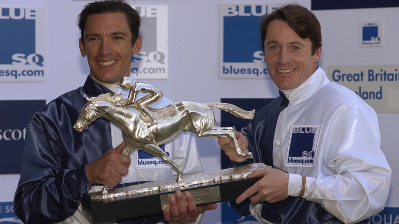 Frankie Dettori (L) and Kieren Fallon were keen rivals on the turf