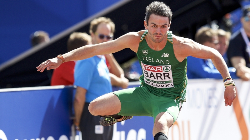 Thomas Barr broke his own university indoor 400m hurdle record
