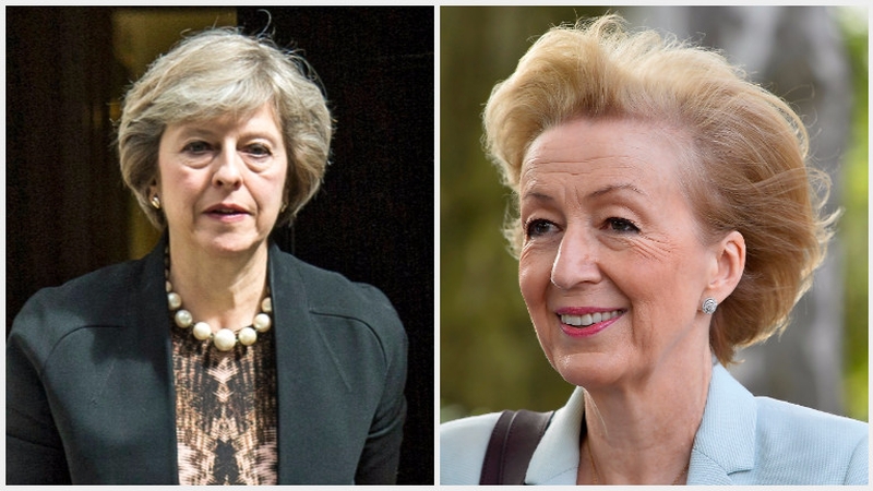 Theresa May (left) and Andrea Leadsom are in a race to become the next leader of the Conservative Party in the UK