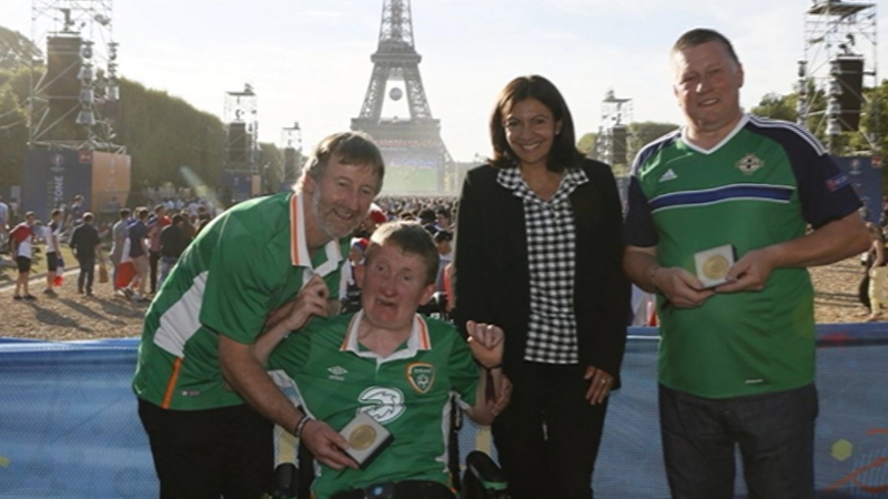 Jamie Monaghan picked up the award in Paris