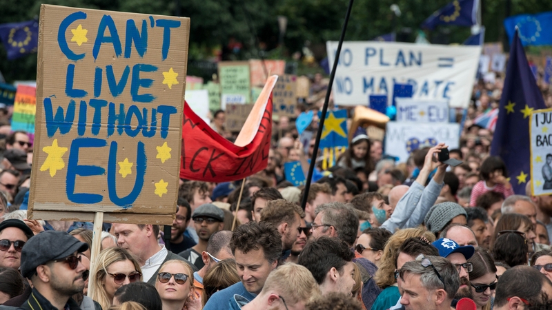 Thousands of people attended a protest against Brexit in London last week