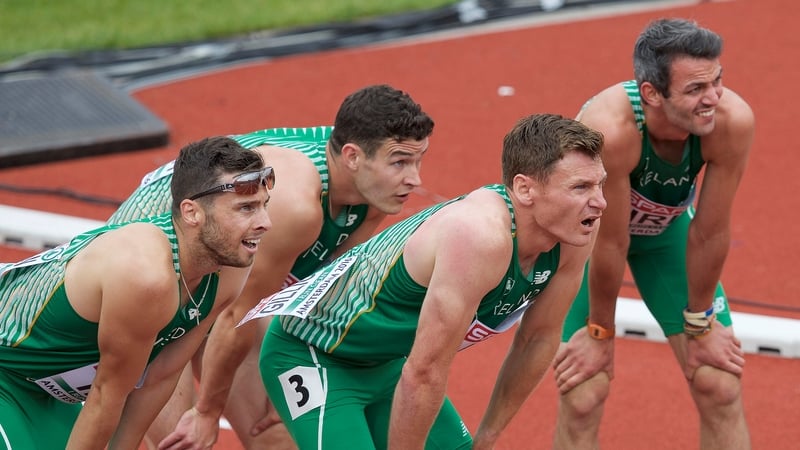 Deep breaths - the team at the end of their heat