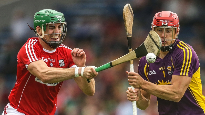 Cork's William Egan tackles Lee Chin of Wexford