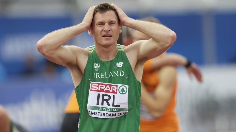 David Gillick dejected after the race