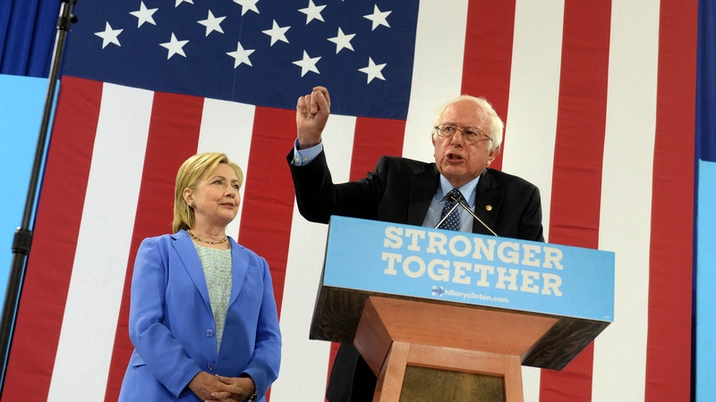 Bernie Sanders told a rally that Hillary Clinton is the best person to address the America's problems