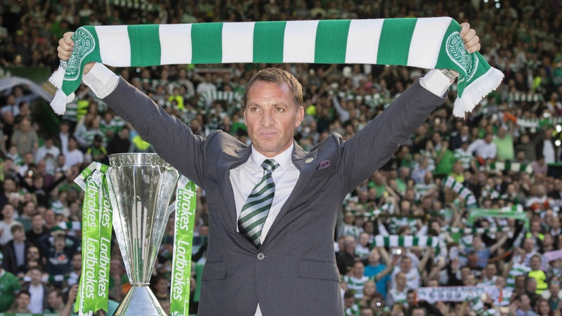 Brendan Rodgers during his Celtic unveiling