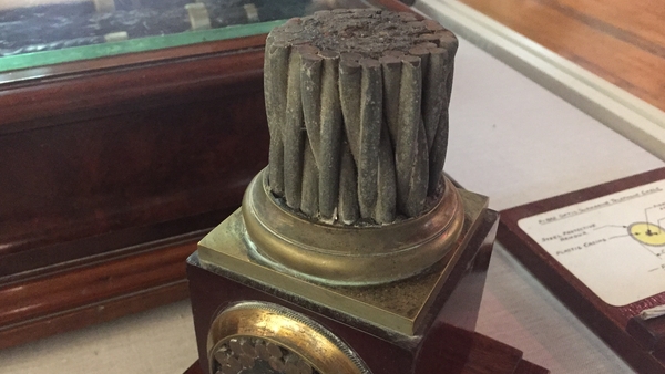 A section of the cable on display at the National Maritime Museum in Dún Laoghaire