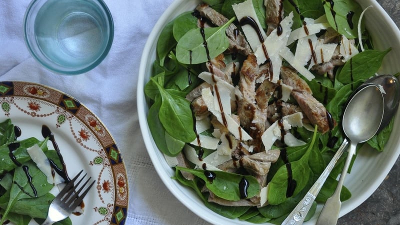 Lamb Tagliata with spinach