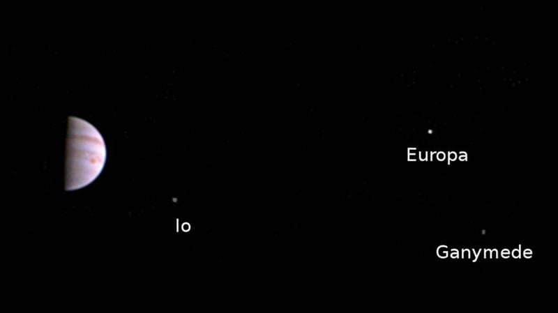 The picture is made from some of the first images taken by JunoCam (Pic: NASA/JPL-Caltech/SwRI/MSSS)