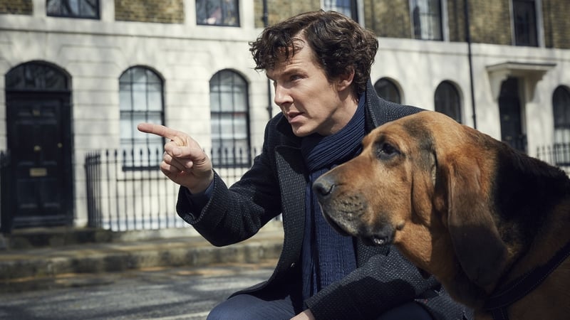 Benedict Cumberbatch and co-star in the first publicity shot for Sherlock season four