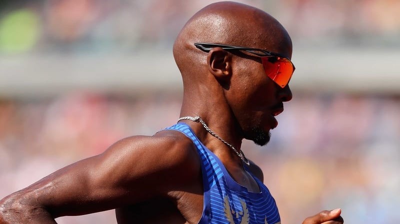 Mo Farah finished his track career with a narrow win