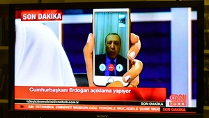 President Recep Tayyip Erdogan first appeared on television via Skype in the hours after the attempted coup