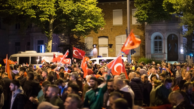 Participants of a spontaneous demonstration