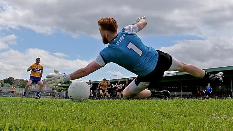 David Tubridy scores a penalty for Clare